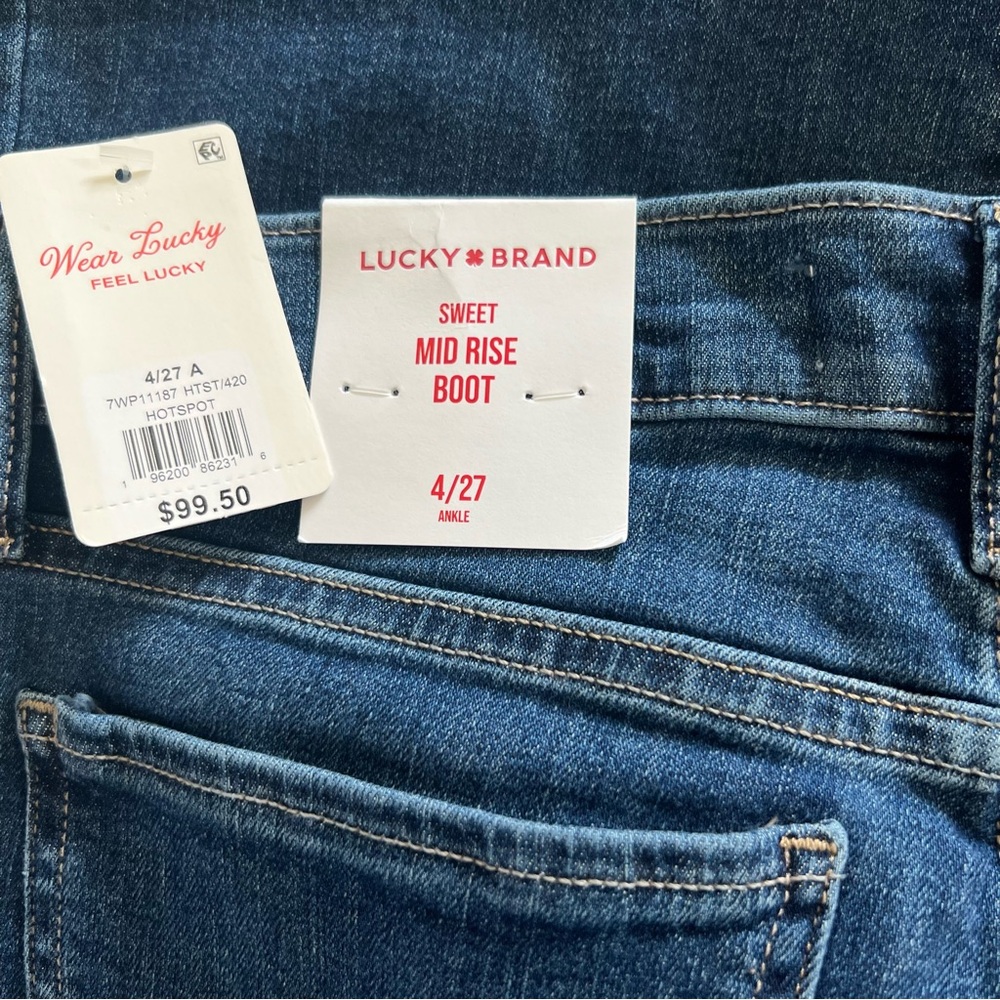 Lucky Brand Sweet Mid Bootcut Jeans Size 4/27 Ankle Hotspot NWT - Picture 7 of 11